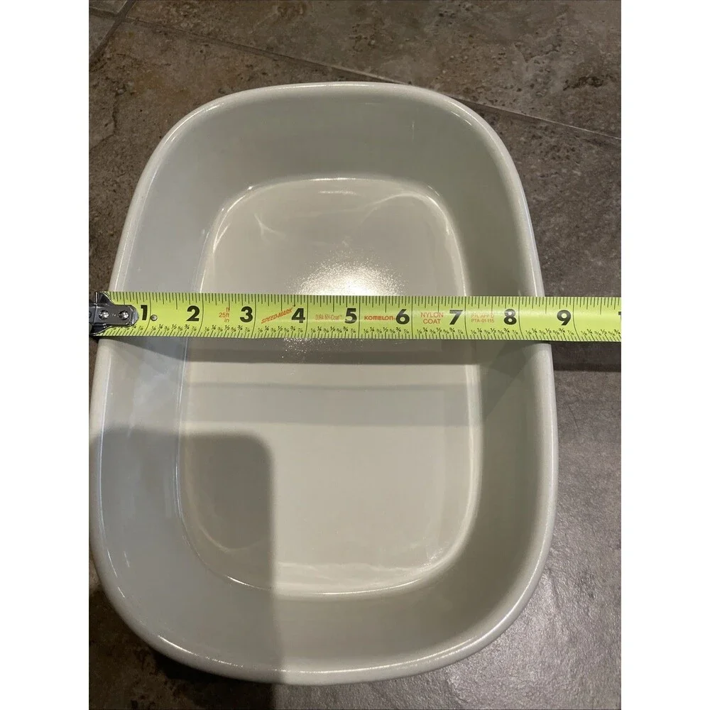 Dansk Rondure Rice Vintage Off-White Ceramic Casserole Baking Dish 12x8.5x2.5